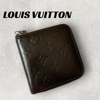 ルイヴィトン(LOUIS VUITTON)の【良品】ルイヴィトン　財布　ブラウン　ミニラウンドジップ　モノグラム(折り財布)