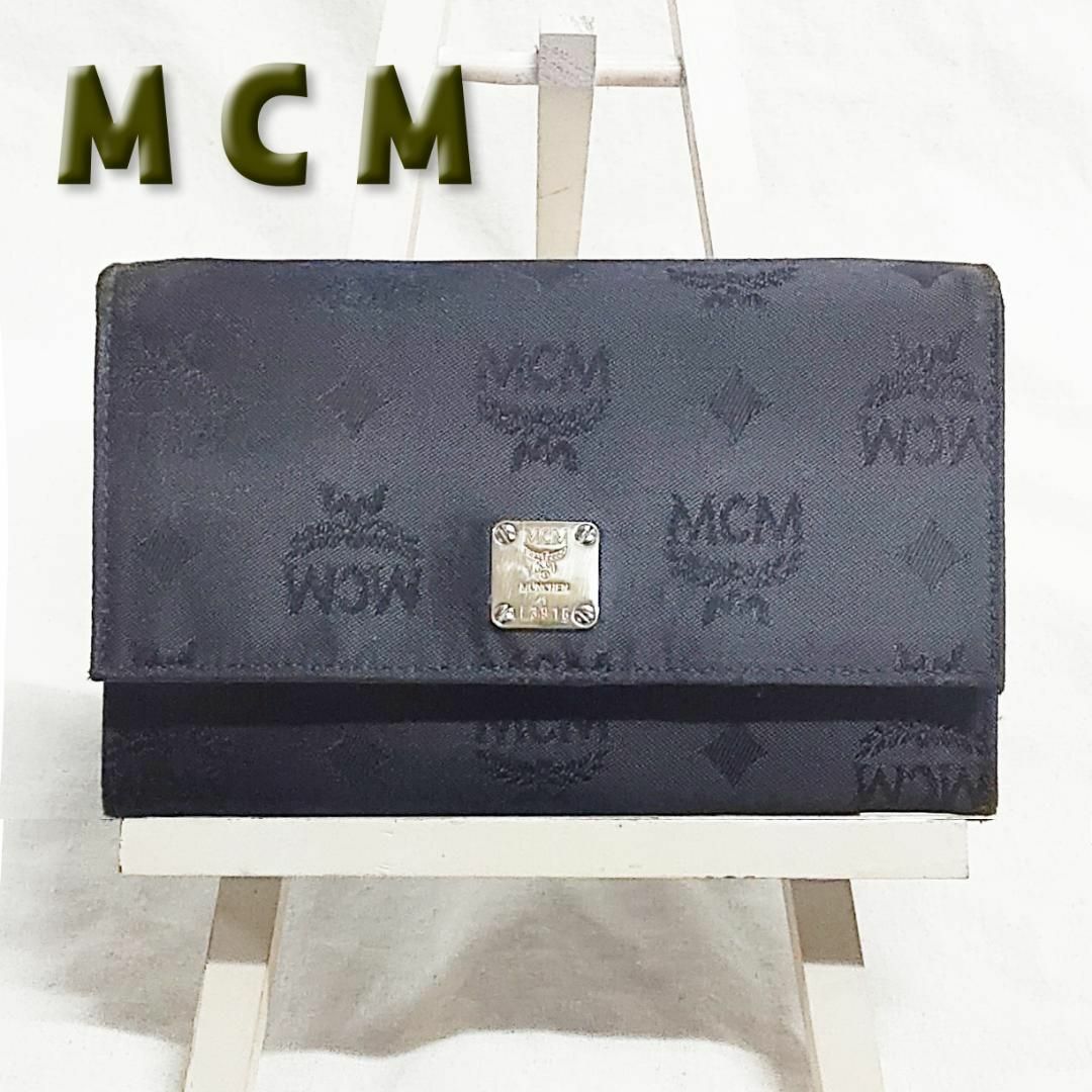 MCM(エムシーエム)の良品 MCM がま口 エムシーエム 長財布 ヴィセトス モノグラム ナイロン レディースのファッション小物(財布)の商品写真