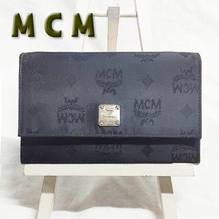 良品 MCM がま口 エムシーエム 長財布 ヴィセトス モノグラム ナイロン