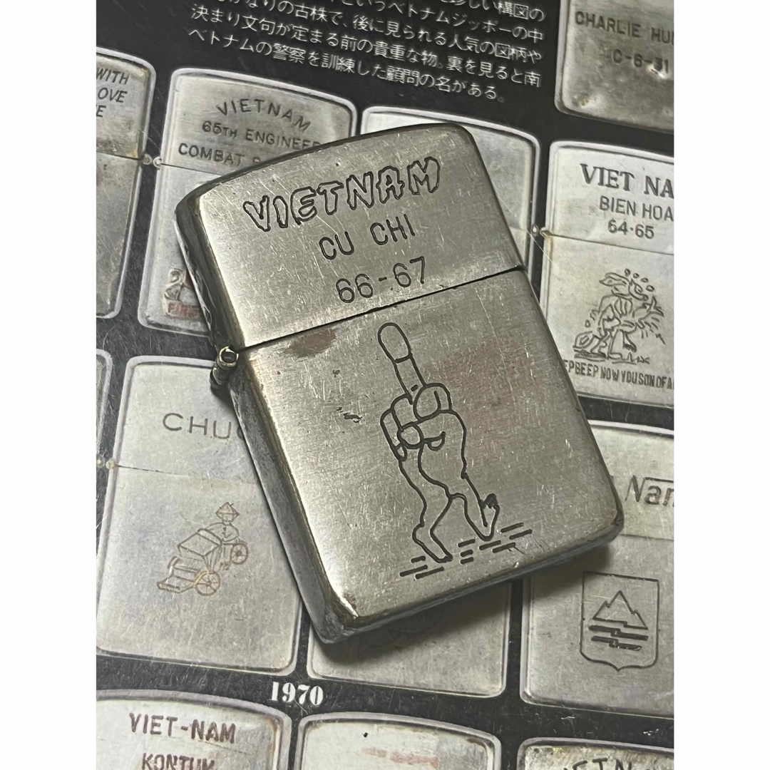 ZIPPO(ジッポー)の【ベトナムZIPPO】本物 1967年製ベトナムジッポー「ファックマン」CU メンズのファッション小物(タバコグッズ)の商品写真