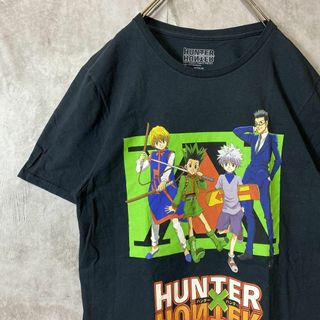 【アニメTシャツ、ツラ抜群◎、美品】ハンターハンター古着少年ジャンプ黒半袖M(Tシャツ/カットソー(半袖/袖なし))