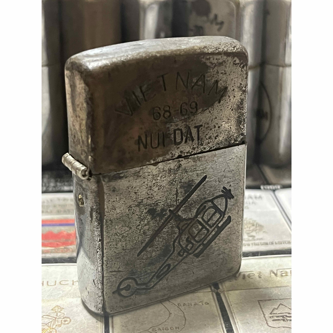 ZIPPO(ジッポー)の【ベトナムZIPPO】本物 1968年製ベトナムジッポー「戦闘ヘリコブラ」NUI メンズのファッション小物(タバコグッズ)の商品写真