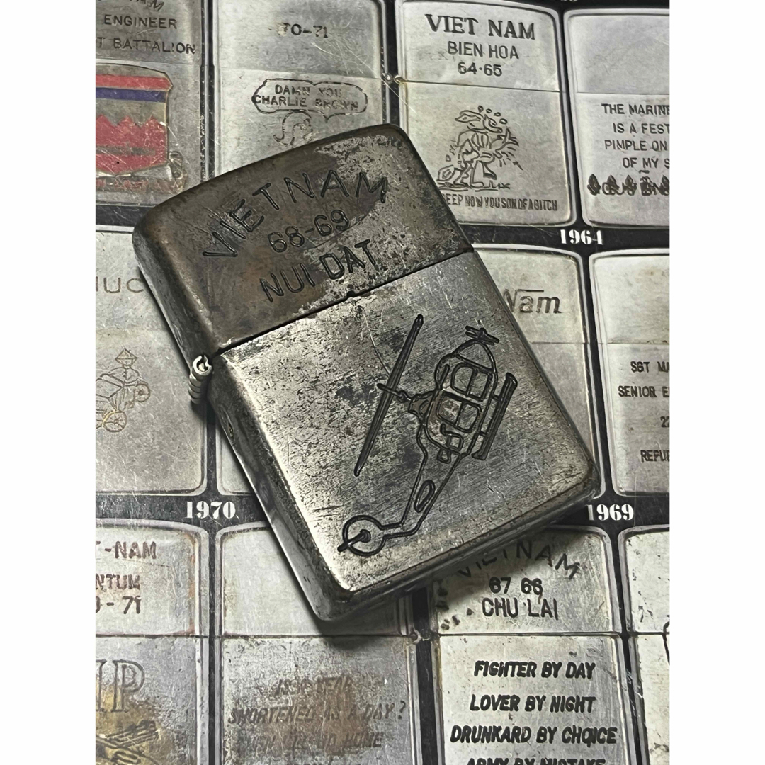 ZIPPO(ジッポー)の【ベトナムZIPPO】本物 1968年製ベトナムジッポー「戦闘ヘリコブラ」NUI メンズのファッション小物(タバコグッズ)の商品写真