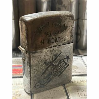 ジッポー(ZIPPO)の【ベトナムZIPPO】本物 1968年製ベトナムジッポー「戦闘ヘリコブラ」NUI(タバコグッズ)