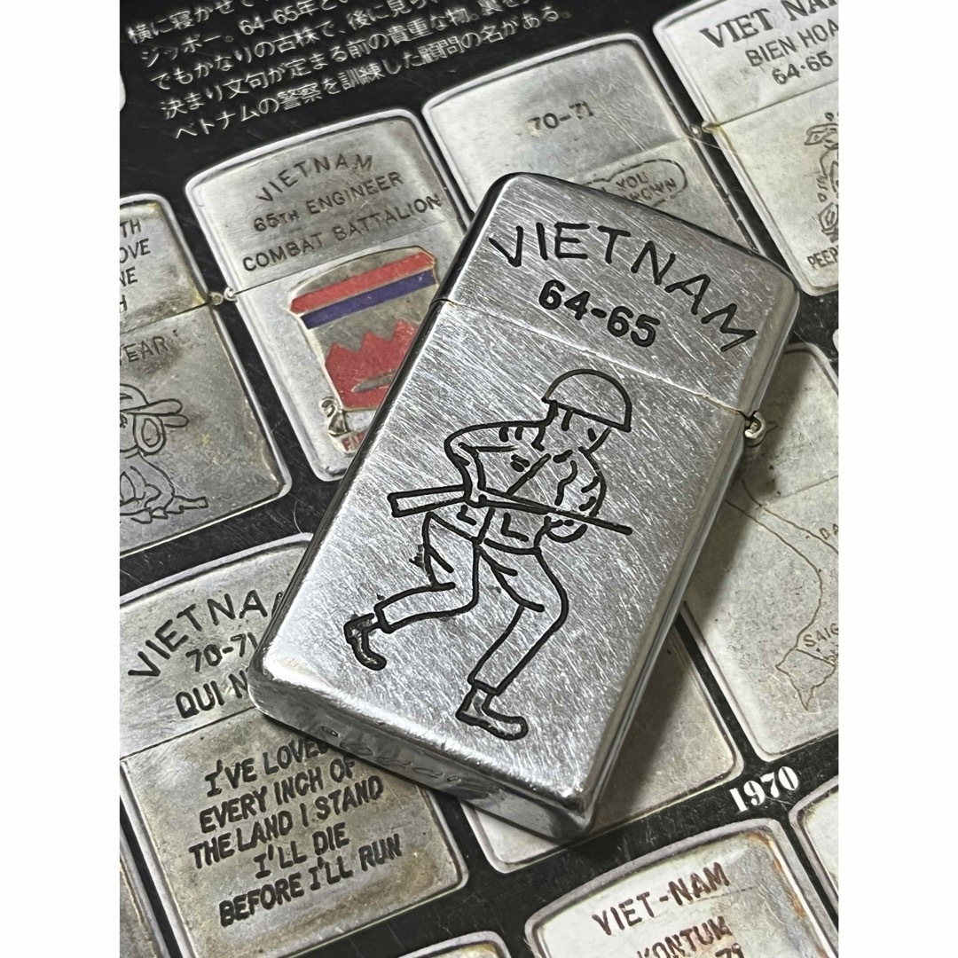 ZIPPO(ジッポー)の【ベトナムZIPPO】本物 1964年製ベトナムジッポー「兵士」スリム メンズのファッション小物(タバコグッズ)の商品写真