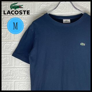LACOSTE - ラコステ　ワンポイントロゴ　Tシャツ　ネイビー　Mサイズ