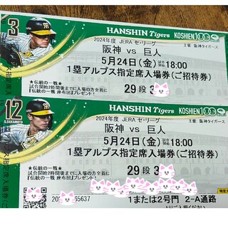 ハンシンタイガース(阪神タイガース)の阪神タイガースチケット(野球)