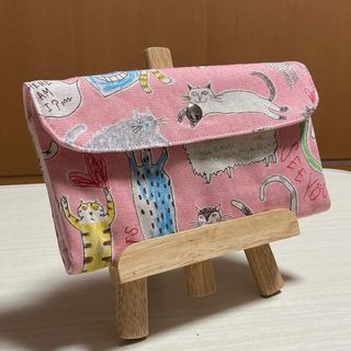 ハンドメイド　miyako kawaguchi 通帳ケース　マルチポーチ(ポーチ)