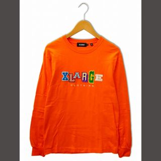 X-LARGE マルチロゴ アップリケ ロングスリーブ Tシャツ ロンT S(Tシャツ/カットソー(七分/長袖))