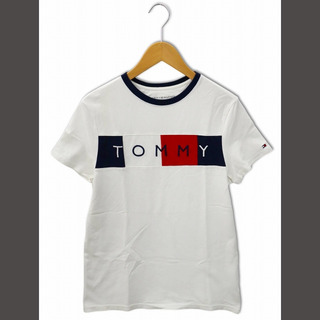 TOMMY HILFIGER - トミーヒルフィガー クルーネック ロゴ刺繍 半袖 鹿の子 Tシャツ S