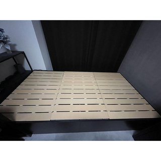 大容量収納庫付きベッド シングルベッド 深型 ブラック すのこ床板 フレーム(シングルベッド)