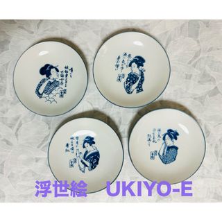 アリタヤキ(有田焼)の浮世絵　【レア　レトロ　非売品】UKIYO-E  皿　金陵　プレート　銘々皿(ノベルティグッズ)