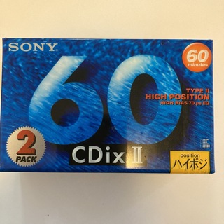ソニー(SONY)のカセットテープ 2本CDixⅡ 60 ハイポジ／SONY 2C-60CDX2B(その他)