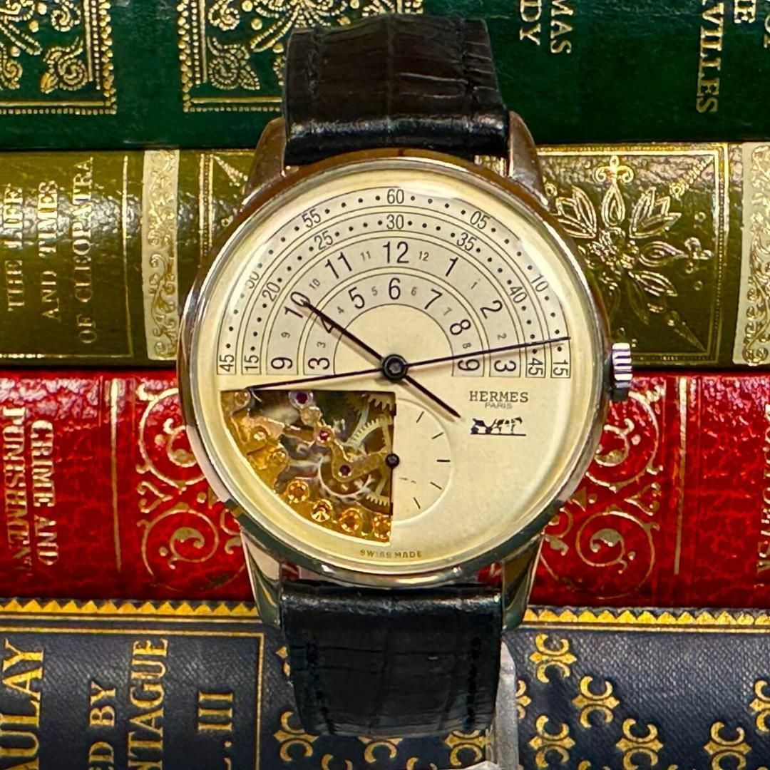 Hermes(エルメス)のエルメス 特殊文字盤 スケルトン アンティーク ビンテージ 高級腕時計 1017 メンズの時計(腕時計(アナログ))の商品写真