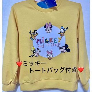 【新品】ディズニー トレーナー&トートバッグ ２点セット ミッキー ミニー(Tシャツ/カットソー)