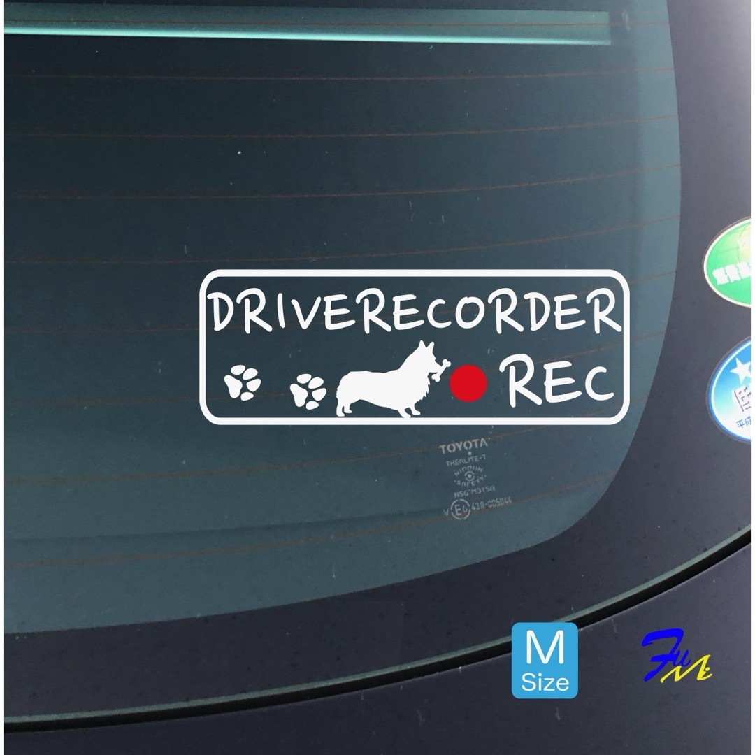 コーギー ドラレコステッカー  01 Mサイズ ドライブレコーダー その他のペット用品(犬)の商品写真