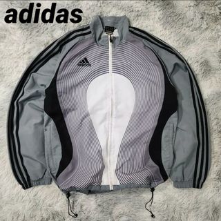 アディダス(adidas)の00s archive adidas 流線デザイン グレー シェルジャケット(ナイロンジャケット)