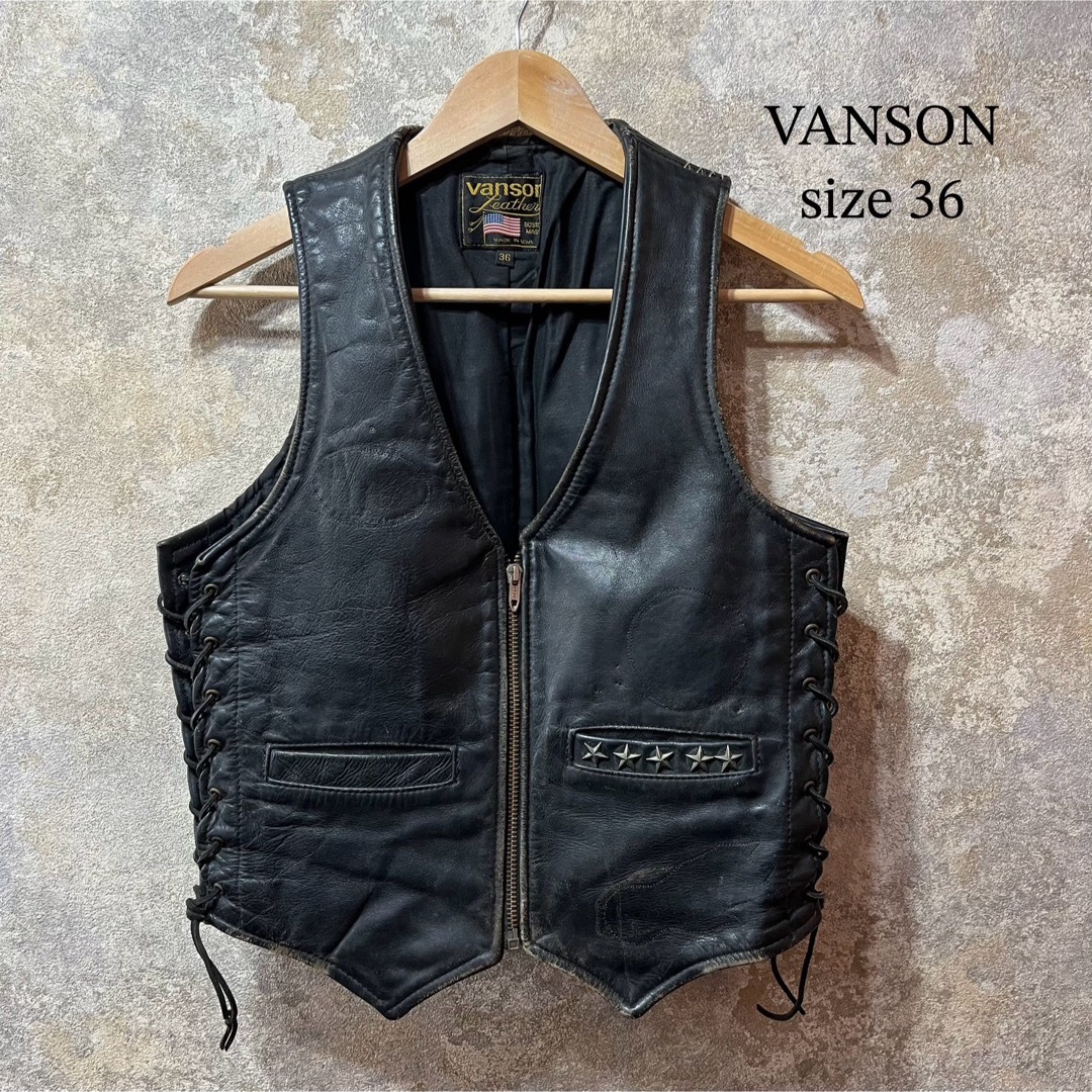 VANSON - USA製 VANSON バンソン レザーベストの通販 by 512 VANSON - USA製 VANSON バンソン レザーベストの通販 by 512