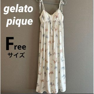 gelato pique - 【gelato pique】カップ付きキャミワンピース　リボン柄