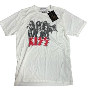 ヒステリックグラマー(HYSTERIC GLAMOUR)の【未使用品】ヒステリックグラマー KISS Tシャツ メンズ L ホワイト(Tシャツ/カットソー(半袖/袖なし))