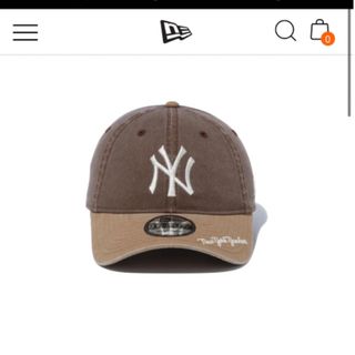 ニューエラー(NEW ERA)のニューヨーク・ヤンキース ブラウン カーキバイザー(キャップ)