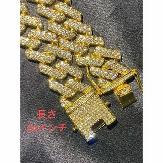 マイアミ　キューバン　方型幅20ミリ 喜平 ネックレス 24" ゴールド LEX(ネックレス)