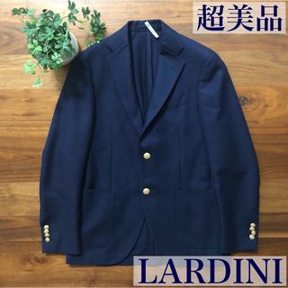 ラルディーニ(LARDINI)の【超美品/春夏】LARDINIラルディーニ金ボタンモヘア混ネイビージャケット44(テーラードジャケット)