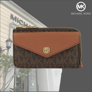 マイケルコース(Michael Kors)のMICHAEL KORS Jet Set Travel カードホルダー ブラウン(コインケース)