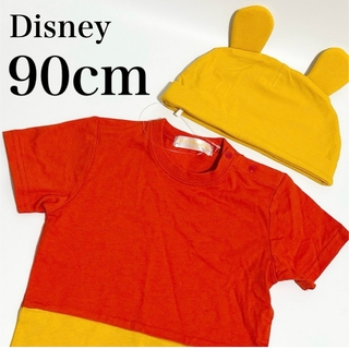 ディズニー(Disney)の【新品未使用タグ付】Disney プーさん ベビーTシャツ 帽子セット 90cm(Tシャツ/カットソー)