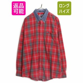 90s チャップス ラルフローレン チェック 長袖 ボタンダウン シャツ メンズ XL / 90年代 オールド CHAPS ポロ 長袖シャツ BD 大きいサイズ(シャツ)