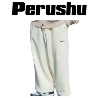 【Perushu】スウェットワイドパンツ バルーンパンツ(その他)