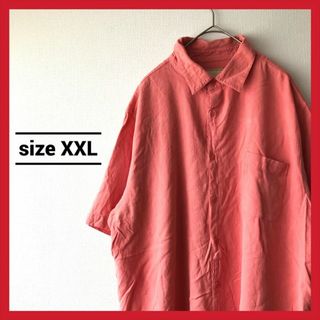 90s 古着 ノーブランド 半袖シャツ オーバーサイズ ゆるダボ 2XL (シャツ)