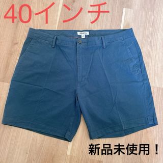 「新品未使用」40インチ　大きめ　X L ネイビー　カジュアル　ハーフパンツ(ショートパンツ)