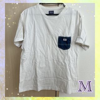 Lee  Tシャツ　 半袖　 ホワイト　 白　胸ポケット　ワンポイント　シンプル