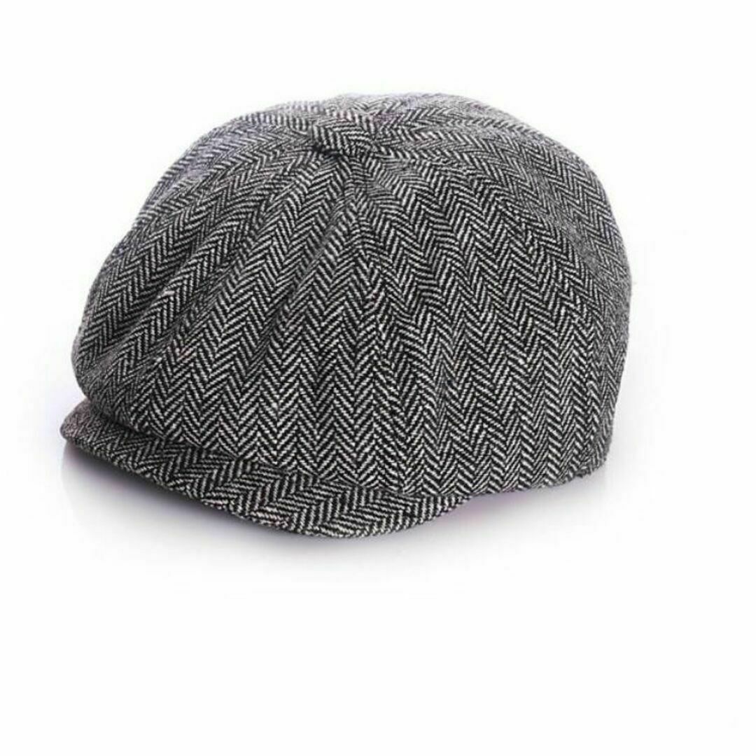 ハンチング キャスケット ベレー帽 メンズ グレー クラシック 帽子 メンズの帽子(ハンチング/ベレー帽)の商品写真