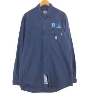 carhartt - 古着 カーハート Carhartt FRシリーズ 長袖 ボタンダウンシャツ USA製 メンズXL /eaa443640