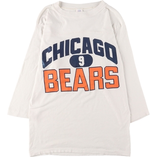 古着 90年代 LOGO 7 NFL CHICAGO BEARS シカゴベアーズ フットボール七分袖Tシャツ USA製 メンズM ヴィンテージ /eaa430269(Tシャツ/カットソー(半袖/袖なし))