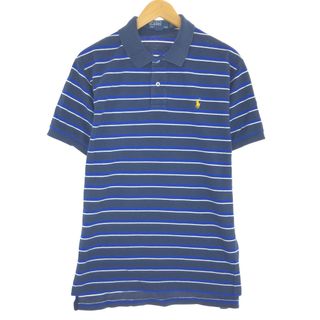 ラルフローレン(Ralph Lauren)の古着 ラルフローレン Ralph Lauren POLO by Ralph Lauren 半袖 ボーダー ポロシャツ メンズL /eaa442432(ポロシャツ)