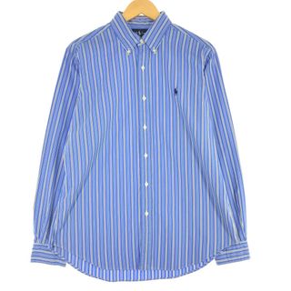 ラルフローレン(Ralph Lauren)の古着 ラルフローレン Ralph Lauren CLASSIC FIT  マルチストライプ 長袖 ボタンダウンストライプシャツ メンズM /eaa443536(シャツ)