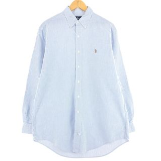 ラルフローレン(Ralph Lauren)の古着 ラルフローレン Ralph Lauren RALPH LAUREN 長袖 ボタンダウンストライプシャツ メンズL /eaa443538(シャツ)