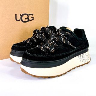 アグ(UGG)の【新品未使用】UGG W MARIN LACE スエード スニーカー 黒25.0(スニーカー)