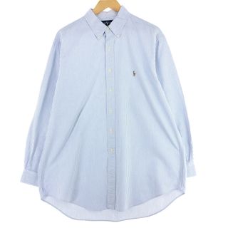 ラルフローレン(Ralph Lauren)の古着 ラルフローレン Ralph Lauren YARMOUTH 長袖 ボタンダウンストライプシャツ メンズXL /eaa443545(シャツ)