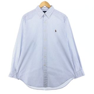 ラルフローレン(Ralph Lauren)の古着 ラルフローレン Ralph Lauren CLASSIC FIT 長袖 ボタンダウンチェックシャツ メンズL /eaa443643(シャツ)