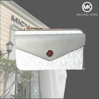 マイケルコース(Michael Kors)のMICHAEL KORS Jet Set Travel カードホルダー グレー(コインケース)