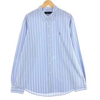 ラルフローレン(Ralph Lauren)の古着 ラルフローレン Ralph Lauren マルチストライプ 長袖 ボタンダウンストライプシャツ メンズXL /eaa443537(シャツ)