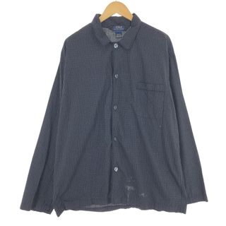 ラルフローレン(Ralph Lauren)の古着 ラルフローレン Ralph Lauren POLO RALPH LAUREN チェック柄 長袖 パジャマシャツ メンズL /eaa443646(シャツ)