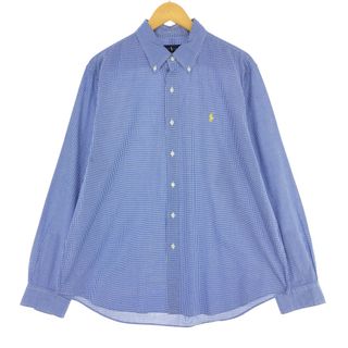 ラルフローレン(Ralph Lauren)の古着 ラルフローレン Ralph Lauren ギンガムチェック 長袖 ボタンダウンチェックシャツ メンズXL /eaa443661(シャツ)