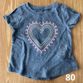 ベビーギャップ(babyGAP)のTシャツ ベビー GAP ハート グレー　80(シャツ/カットソー)