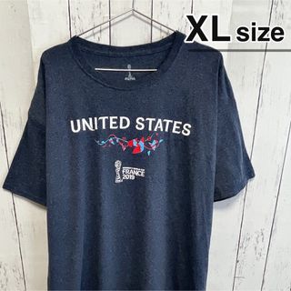 未使用品　女子ワールドカップ　2019　Tシャツ　XL　グレー　フランス　ロゴ(Tシャツ/カットソー(半袖/袖なし))