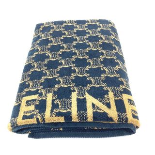 celine - セリーヌ CELINE トリオンフ ロゴ 29GAC115P バスタオル インテリア ひざかけ ブランケット ビーチタオル タオル コットン ベージュ 美品